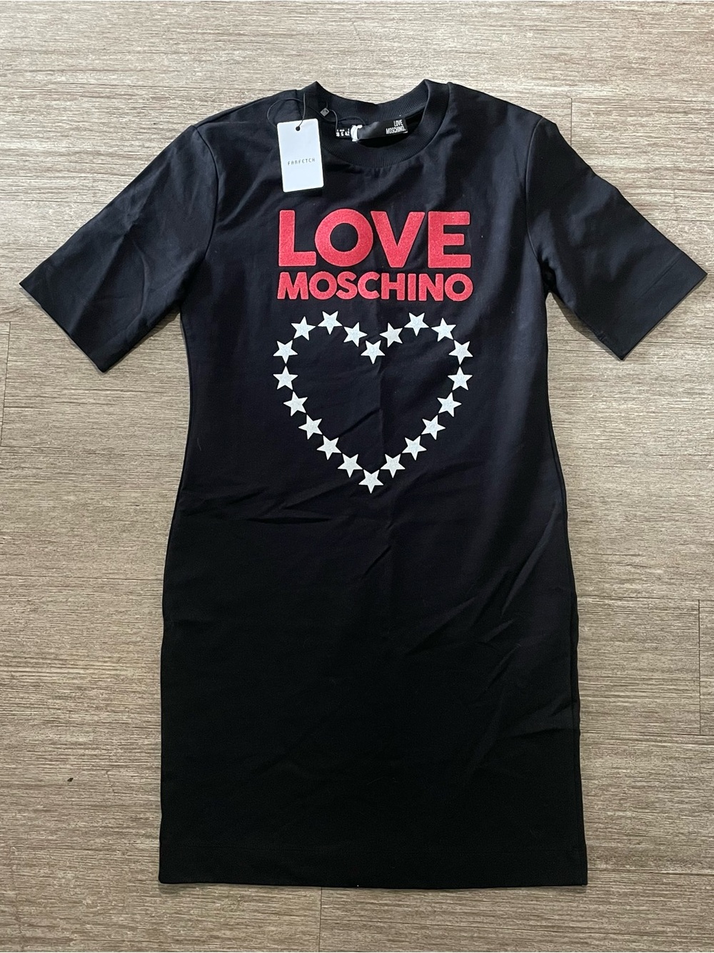 Moschino Black Crewneck Logo Tee